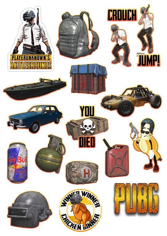 PUBG Game Stickers Level up your style with PUBG Game Stickers