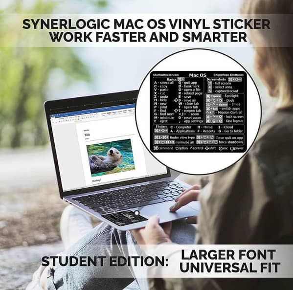 Universal for OS Reference Keyboard Shortcut Sticker for Os Black