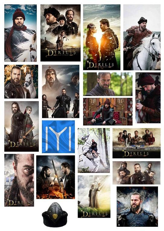 Dirilis Ertugrul Stickers Pack – TV Series Vinyl Stickers for Laptop, Car, Bike & Phone