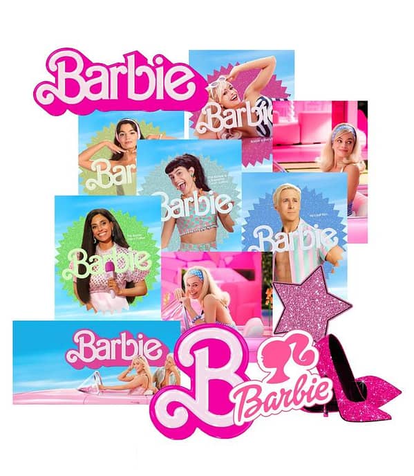 Barbie 2023 Stickers for Laptop Car Bike Phone Stickers 13 Pcs