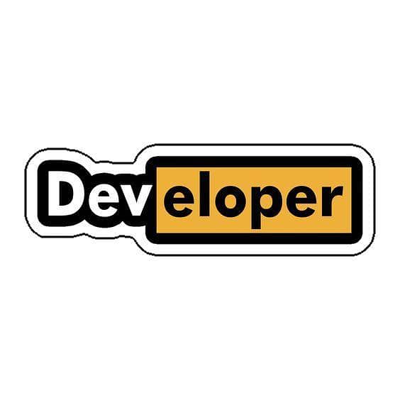 Developer Sticker  1pcs 3 inch x 2 inch - Sticker for Laptop Sticker for Mobile