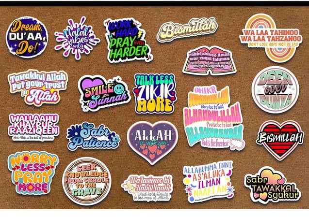 Islamic Motivation Stickers 20pcs Islamic Goodnotes Stickers Islamic Digital Planner Stickers Laptop Mobile Bottle scrapbook