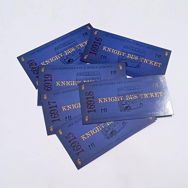 Harry Potter Bus Ticket Collectible Set – 6 Pieces