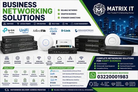TP-Link Omada UniFi MikroTik Cisco CBS Gigabit PoE Switches VPN Router