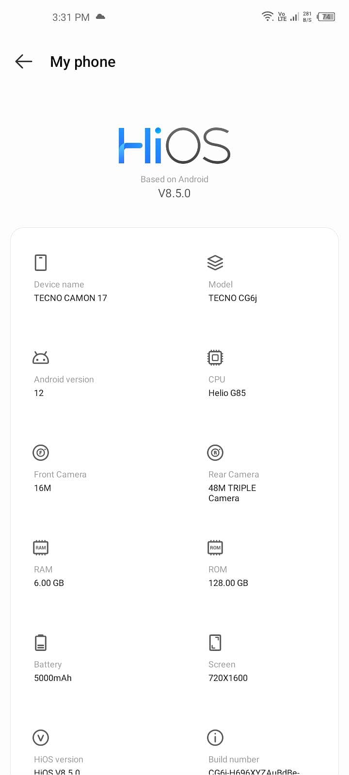Tecno Camon 17 4