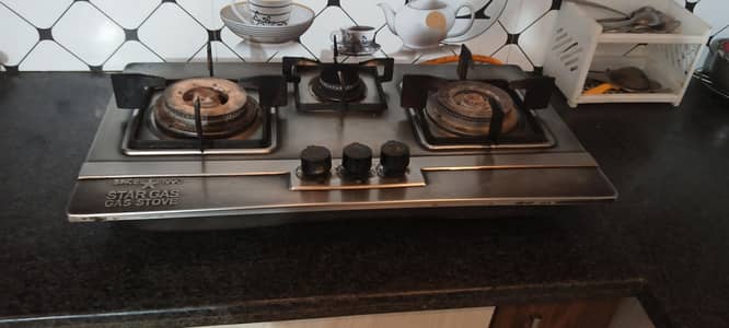 Star Gas 3 Burner stainless steel gas stove | Excellent condition.