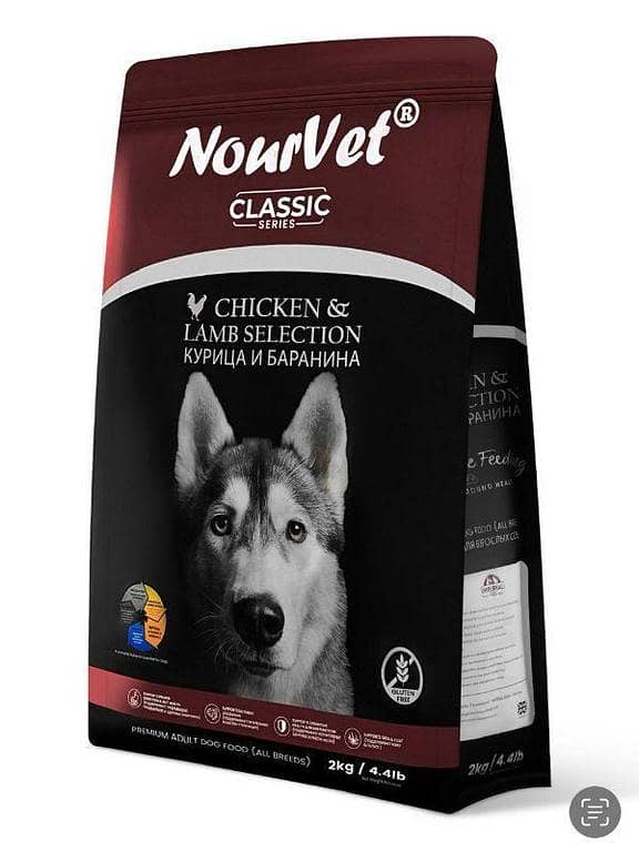 NourVet Classic Series Premium Adult Dog Food 2kg, 10kg.
