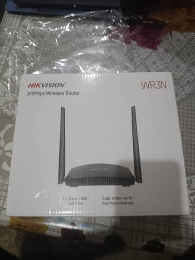 Hikvision DS-3WR3N 300Mbps WiFi Router | Dual Antenna | Complete Box