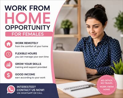 Work From Home Opportunity for Females