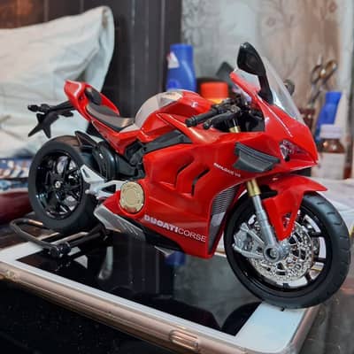Diecast bike model ducati toy for kids heavybike