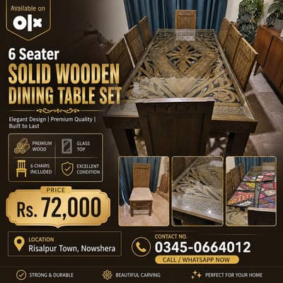 Dining Table, Dining Set, Wooden Dining Table, 6 Seater Dining Table,