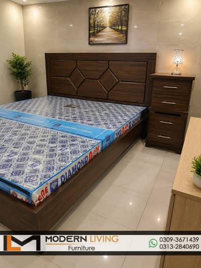 King Bed With 2 Side Tables Best Quality