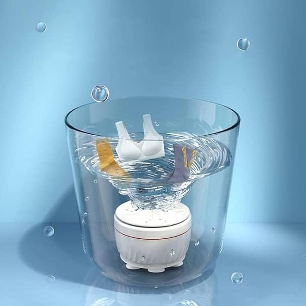 Mini Washing Machine Portable Ultrasonic Turbine Washing Machine, Mini Turbo Washer, Turbine Sterilizes Compact Washer with USB for Travel, Business Trip Apartment