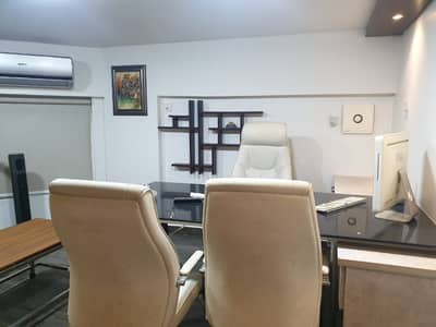 VIP LAVISH FURNISHED OFFICE FOR RENT AT MEZZANINE FLOOR 1 AC WITH EXECUTIVE CHAMBER CUBICLE WORK STATION24/7 ACCESS