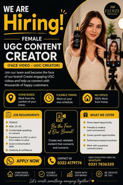 We Are Hiring UGC Creator