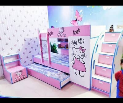 Bunk bed | Kid wooden bunker bed | Baby bed | Double bed | Triple bed