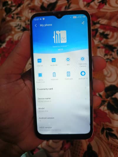 Tecno Spark 6 pta approved mobile and box