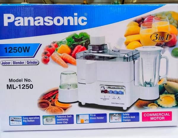 Juicer Blender Panasonic 3 in 1 Grinder 100% Original Premium Quality Imported Heavy Duty copper motor