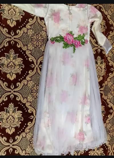 Maxi with Churri Pajama: Peach and White color