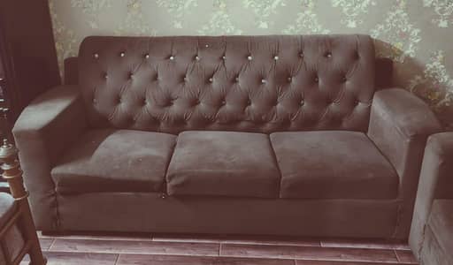 6 seater Sofa Chocolate brown color