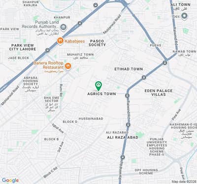 18 Marla corner plot in Agrics Town B block raiwind road lahore