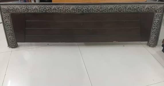King size bed made of wood with mattress side tables dressing table