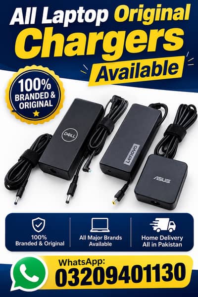 ALL LAPTOPS ORIGNAL CHARGERS 100 %  ORIGNAL BRANDED LAPTOP CHARGER