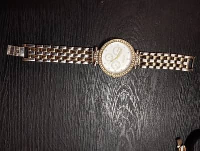 Original GUESS Women's Multifunction Crystal Bezel Gold-Tone Watch