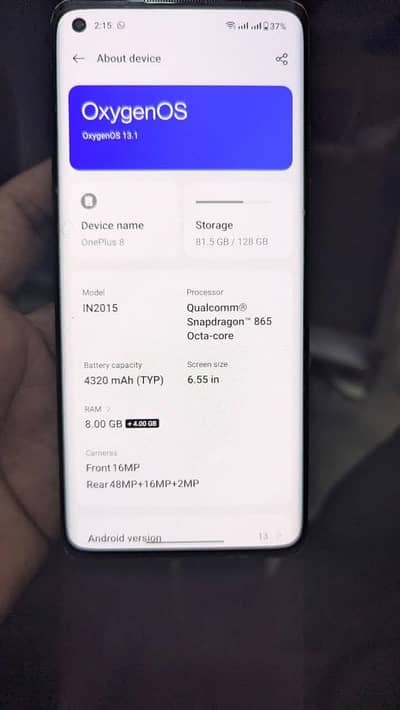 One Plus 8 . battery change ha. 33,000