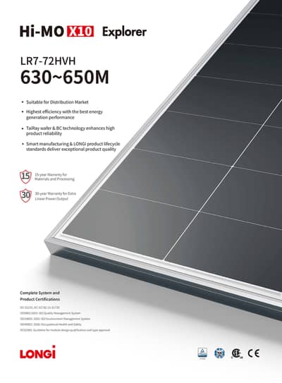 Longi HiMO 10x 645 watts Solar Panels at best rates