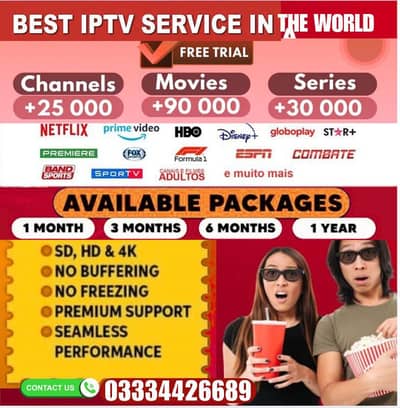 Non freezing iptv with large content and quality:03334426689++