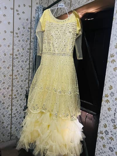 Light Yellow Embroidered Maxi