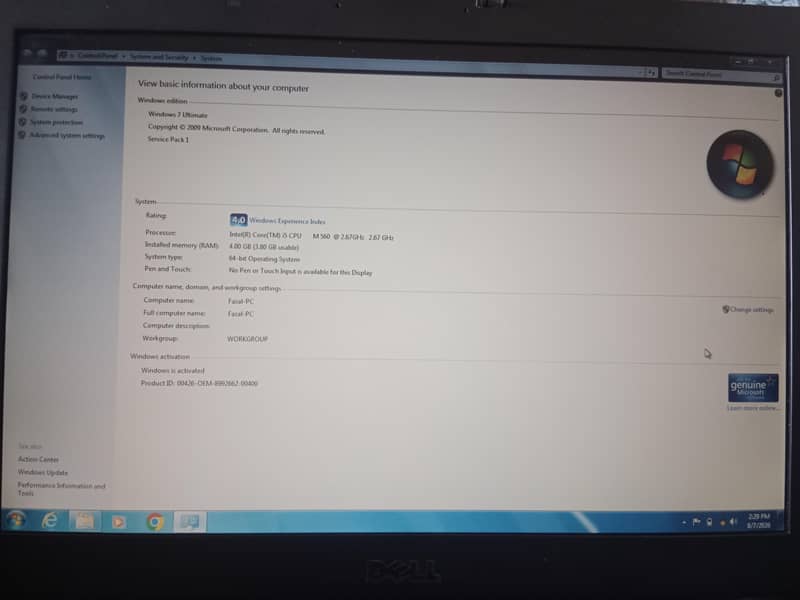 DELL Core i5 CPU 2