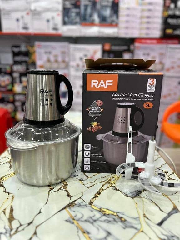 RAF 5L Electric Meat Chopper 800W Powerful Stainless Steel Food Processor for Kitchen