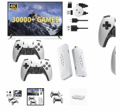 Video Game stick 4k (30k+ retro games) Dual controller