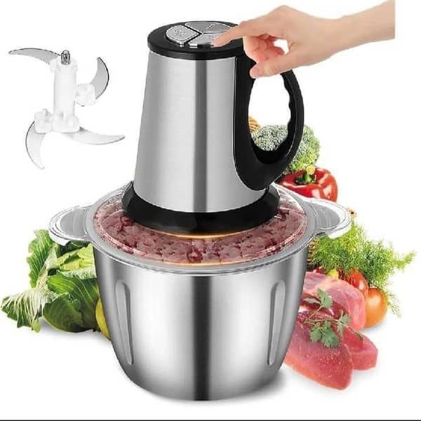 RAF R-386 Electric Chopper 3L Stainless Steel Bowl 500W