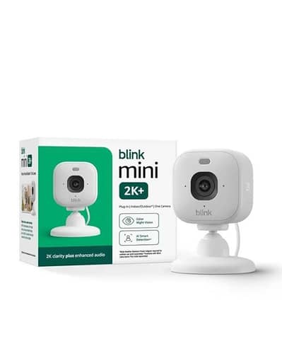 Blink Mini – Compact indoor plug-in smart security camera, 1080 HD