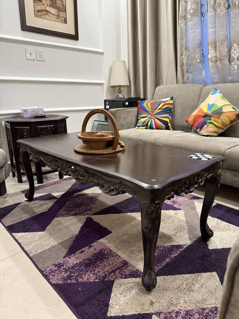 1 centre+1 side table Solid Sheesham wood Chinioti 0