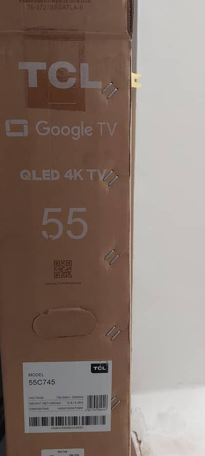 TCL QLED 4k TV C745 55 inch broken Screen
