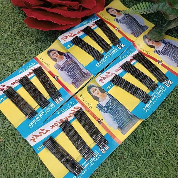 Hair Pin Black Pins Champion Lady Pins Original (4-card Pack)