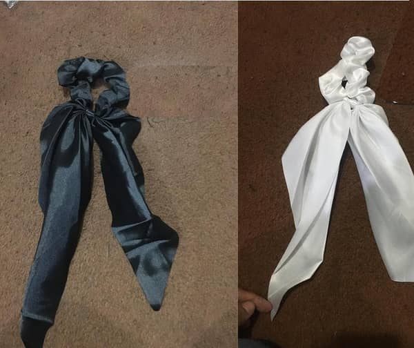 (Pack of 2) Big Bow Silk Hair Scrunchie for Girls – Fashion Hair Accessories
