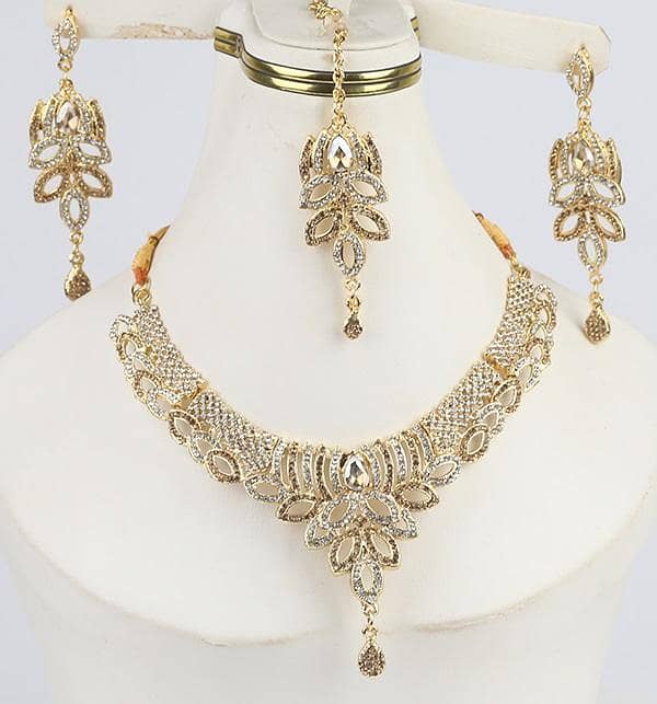 Badam Patti Necklace Set with Earrings and Free Dori by Badam Patti