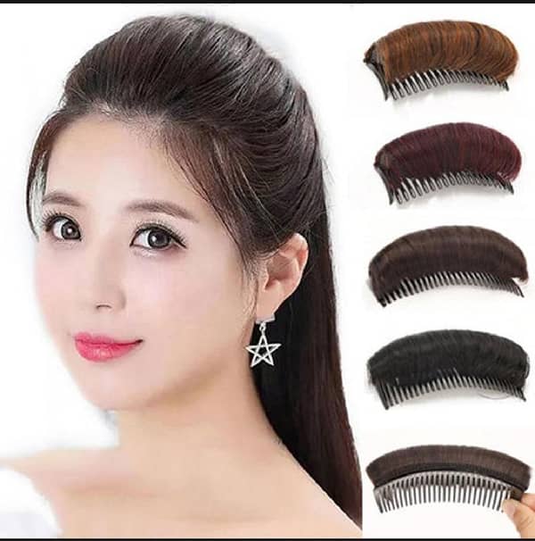 Women’s Natural Black Hair Pin: Synthetic Hair Styling Clip Puff