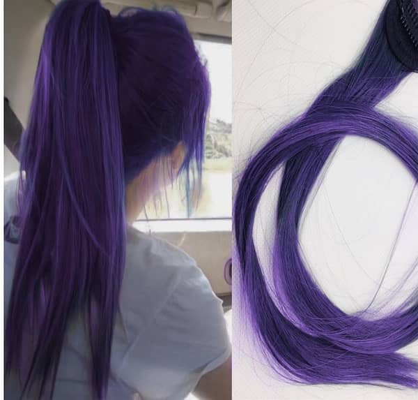 PACK OF 3 Purple Hair Strips Extension for Girls and Women
