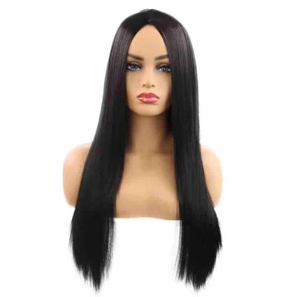 Full Head Wig for Girls in Natural Black Color