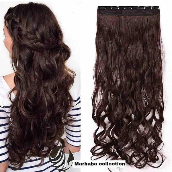 Hair Extension Natural Brown 30 Inch — Curly Wig