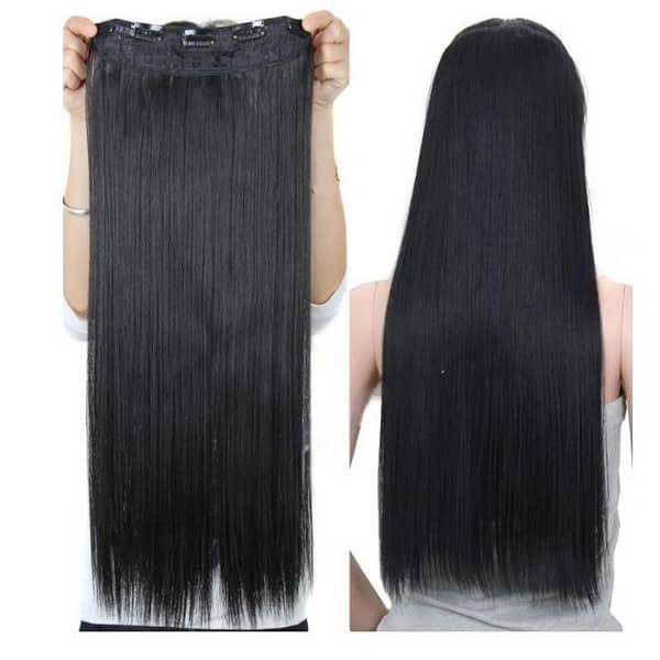 5-Clip Hair Extension, 27 inches, Black