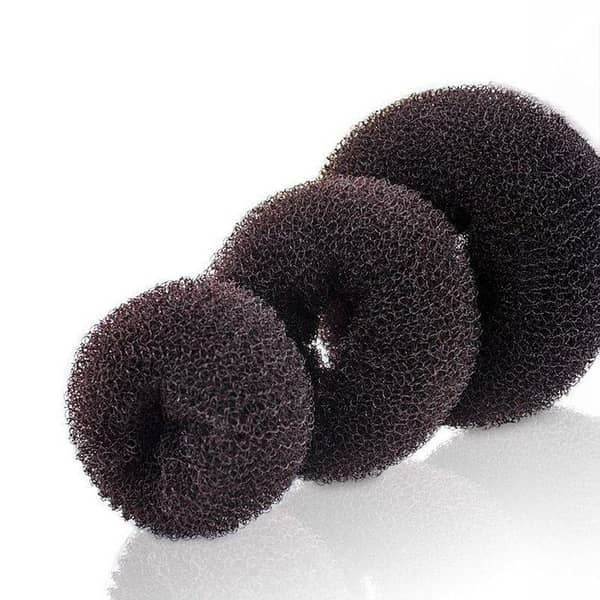 Pack of 3 Hair Juda Volumizer Donut Bun Makers for Stylish Black Puff Hairstyles for All Hair Types