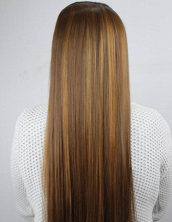 5 Clips Blonde Brown Highlights Extension for Girls and Women