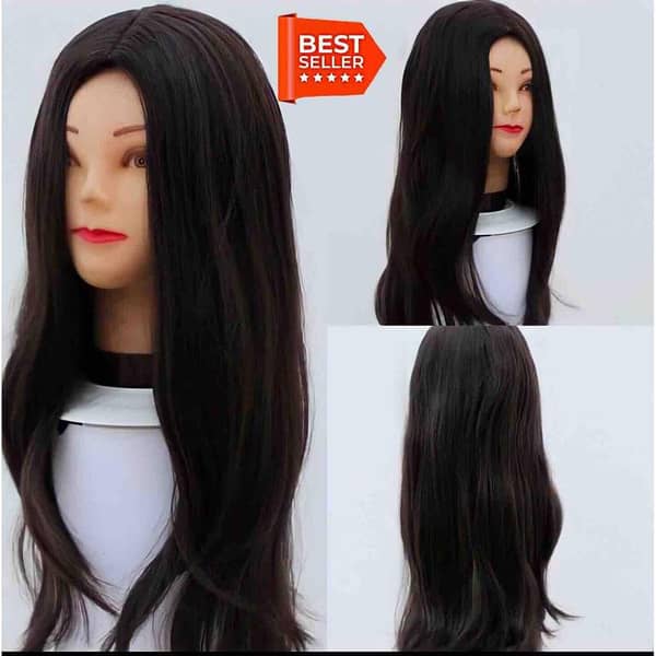 Full head long hair extension for girls – black color